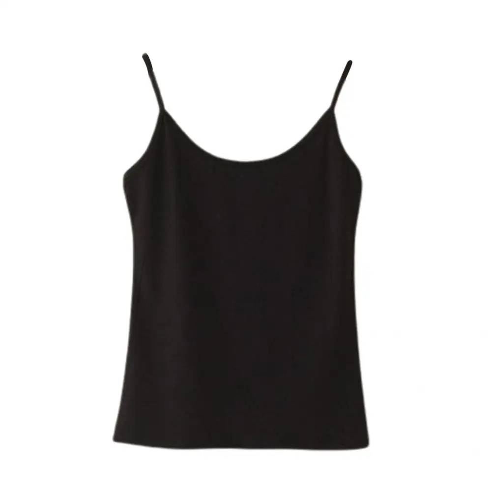 Camisole Chic Casual Sleeveless Vest Solid Color Stretchy Backless Camisole Tank Top for Daily Life