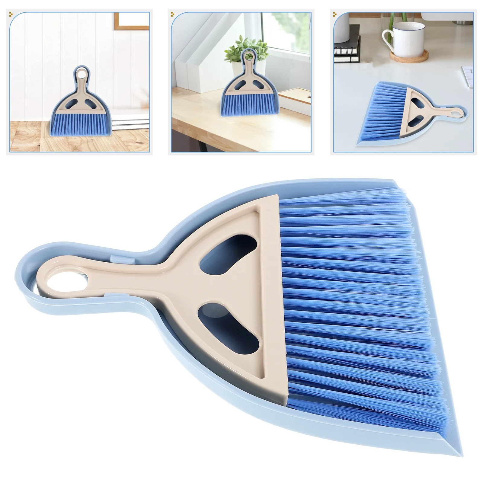 

Broom Dustpan Set and Hand Brush Desktop Keyboard Cleaner Mini Cleaning Small Pp