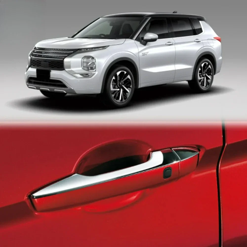For Outlander 2022 ABS Chrome Side Door Handle Top Cover Match With Original Car Exterior Accessories