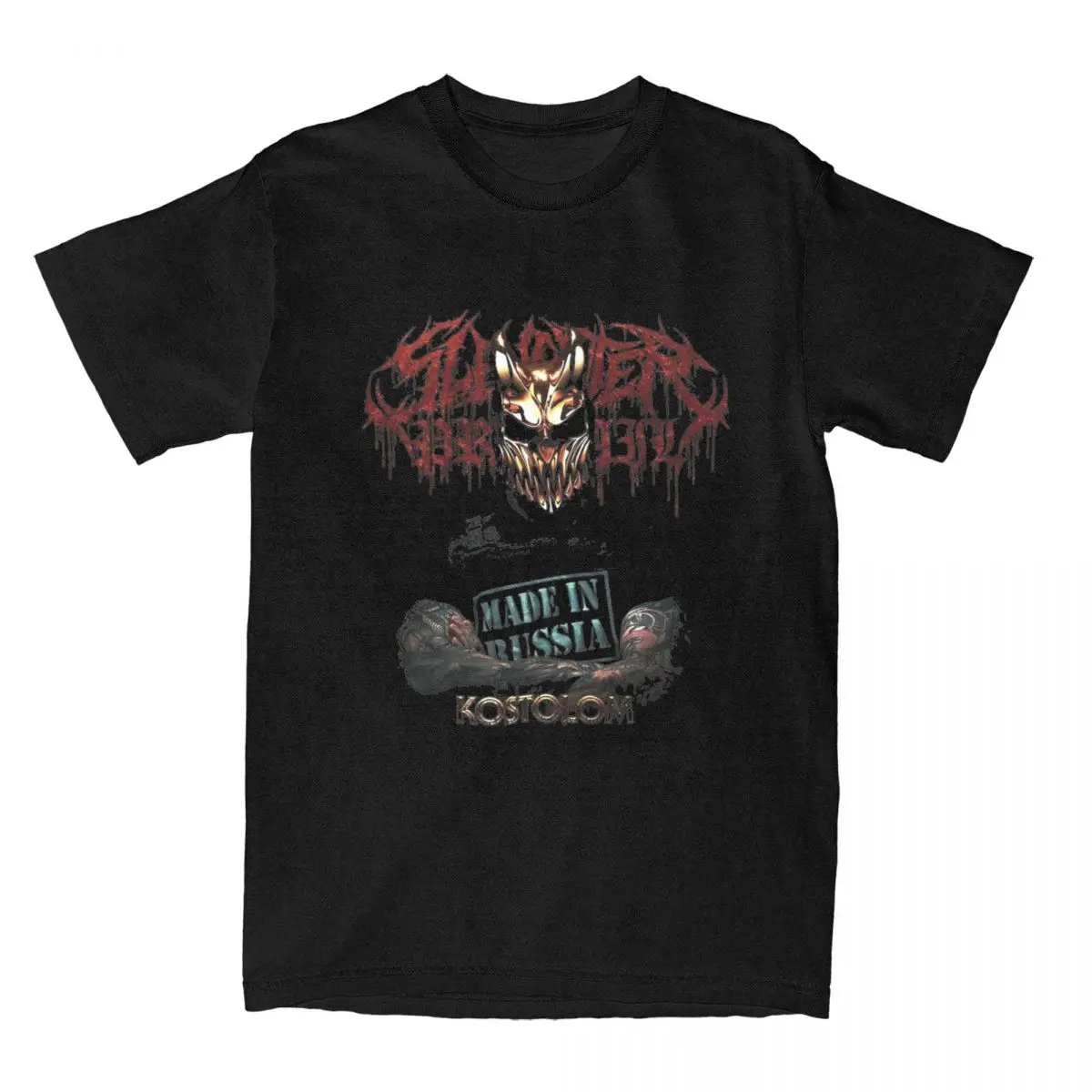 Crazy Death Slaughter To Prevail Kostolom Band T-Shirts for Men Women Cotton metal Tees Shirt Unique Clothing