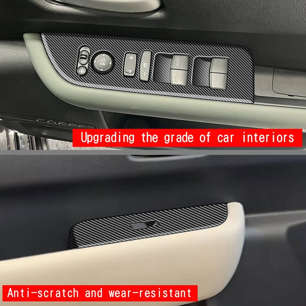 

Innovative Car Window Glass Lift Switch Panel Trim for Honda Carbon Fiber RHD