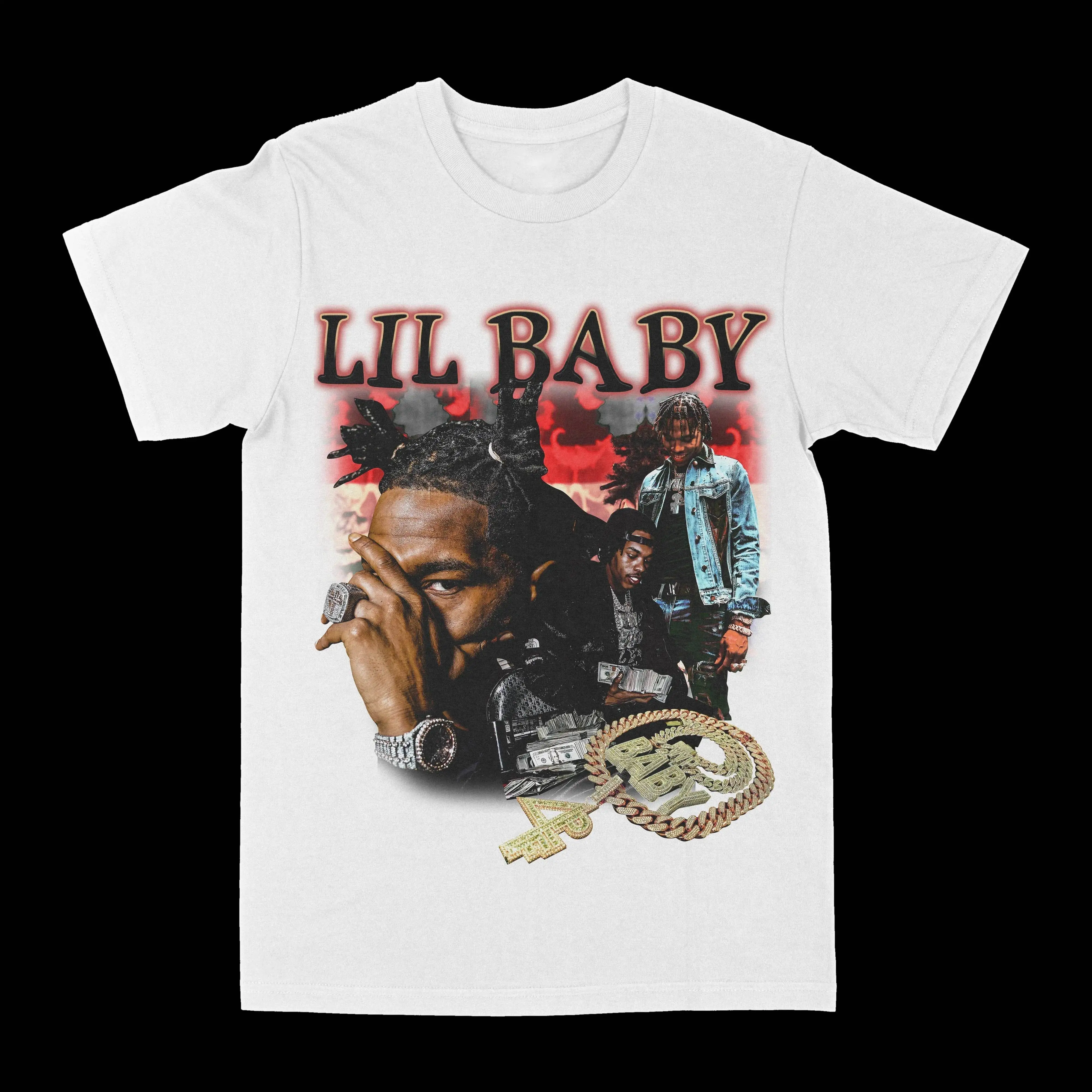

Lil Baby Летняя футболка для мужчин Футболки с графическим рисунком Топы Мужская одежда Хлопковые мужские футболки Новые рубашки и футболки Y2K Oversize High