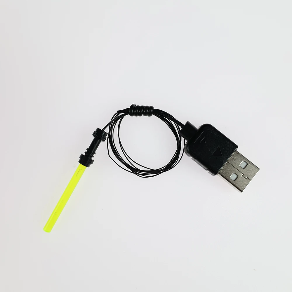 2 PCS USB Small Lightsaber LED Light Swords Trooper Movie Figures Accessories Blocks Bricks Weapons DIY Toys