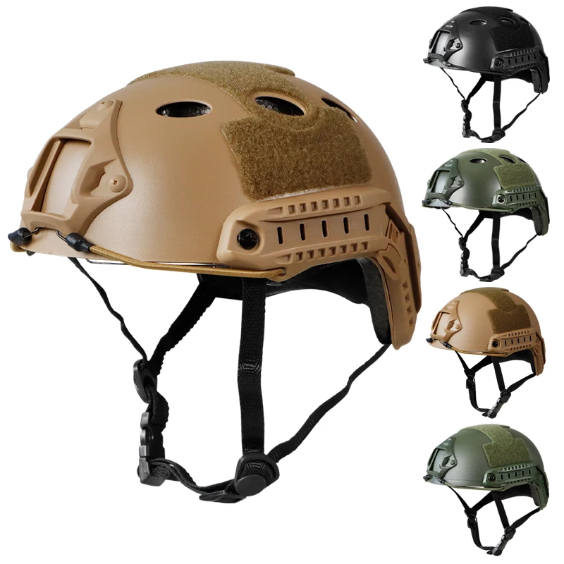 BOOIU Airsoft Tactical Helmet FSAT PJ/MH Helmet Military Tactical Gear Self Defense Outdoor Cycling Hiking CS Helmet Protection