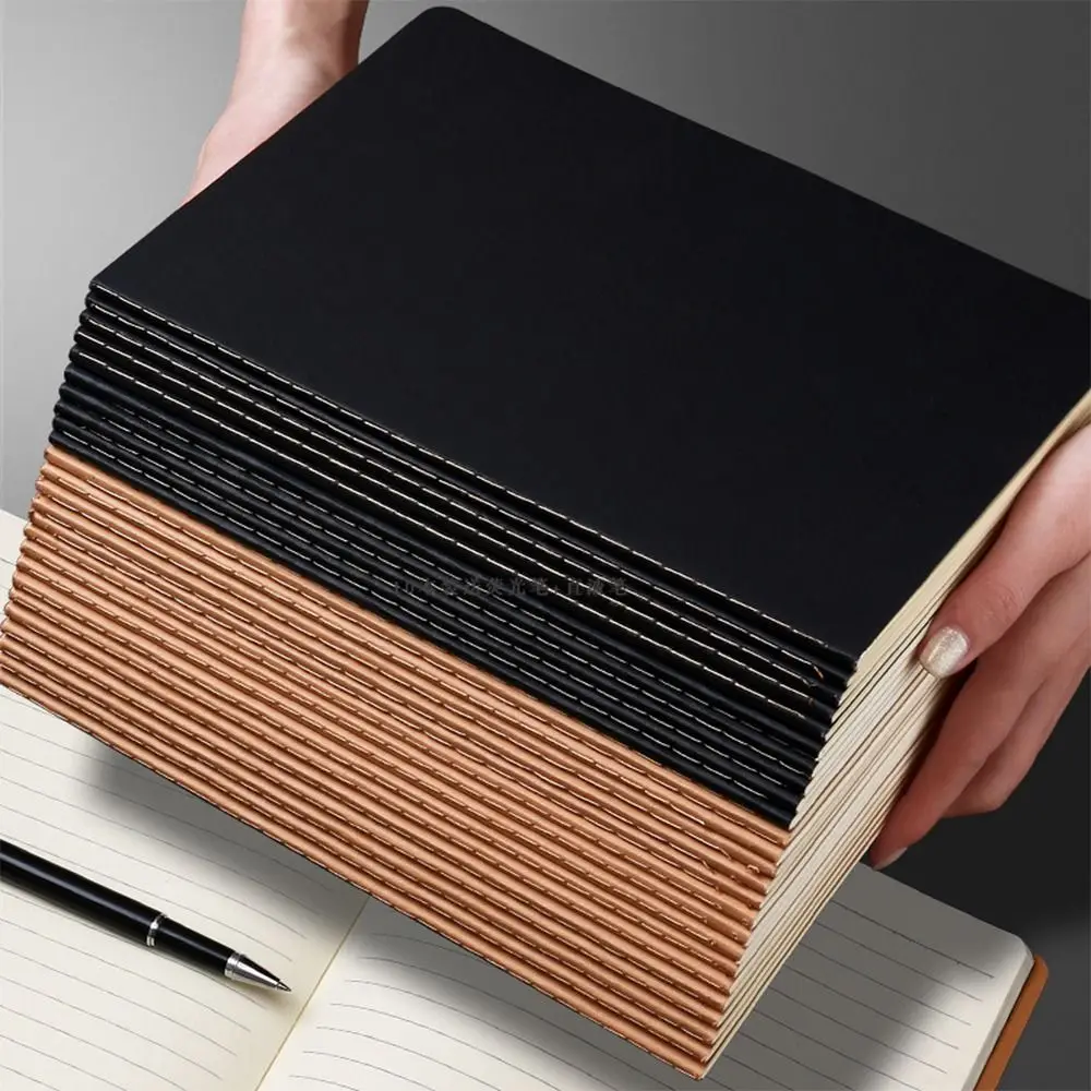 

Portable A4/A5/B5 Notebook Kraft Cover Grid/Lined/Blank Notepad Sketchbook School