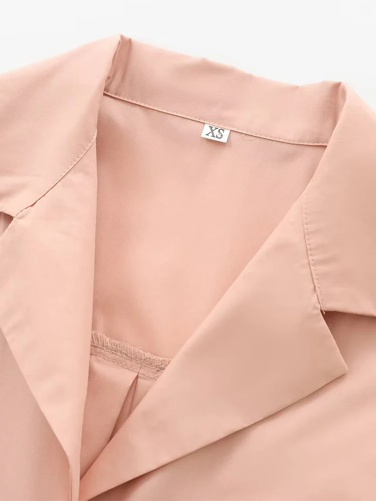 เสื้อเชิ้ตผ้าป๊อปลินแขนยาวสไตล์ยุโรปและอเมริกัน แฟชั่นฤดูใบไม้ร่วงใหม่ สำหรับผู้หญิง ดีไซน์เรียบง่าย สไตล์ลำลอง มีกระเป๋าเสื้อ