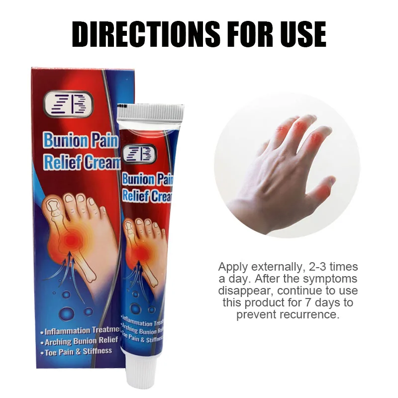 Bunion Treat Ointment Relief Joint Pain,Redness,Swelling Toe Finger Bone Spur PainKiller Cream Health Care Orthopedics Plasters