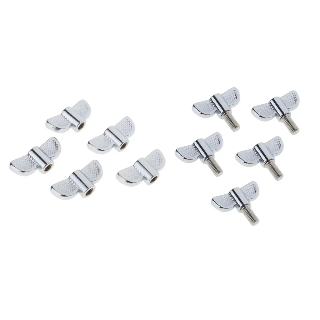 5pcs Drum Cymbal Stand Wing Nut Drum Set Kit Replacement Parts for Practice Stage Performance Percussion Instrument Accessories