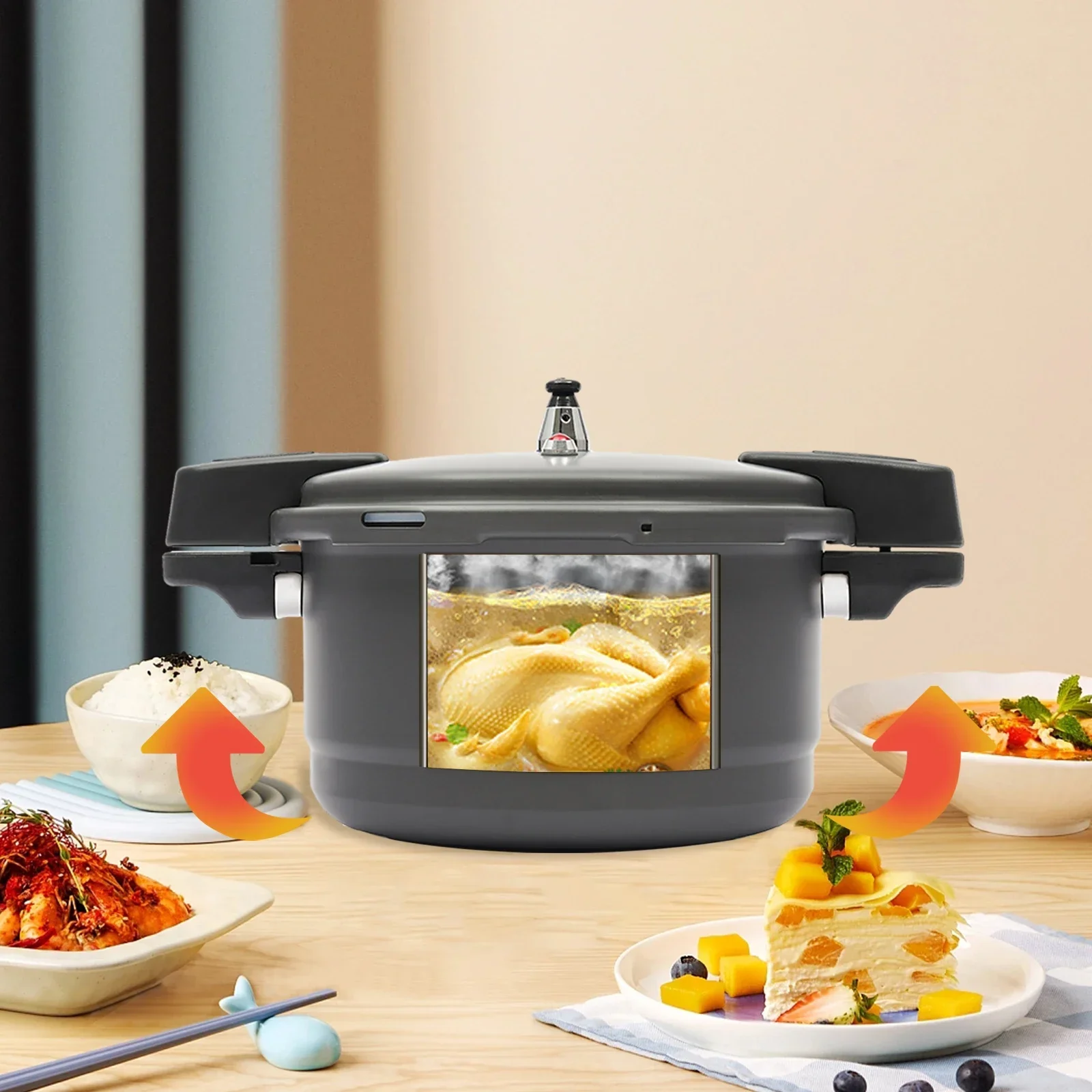 

Скороварка-консер из алюминиевого сплава, 9 л, большая емкость 9,5 Qt для домашней кухни, плита