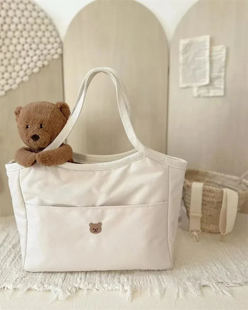 New Korean Mommy Bag Multi-functional Handbag Fashion Shoulder Bag Outdoor Lightweight Canvas Mother and Baby Bag