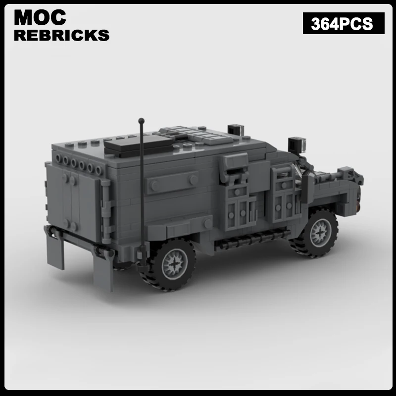 WW2 ทหาร Series ยุทธวิธี Humvee รถหุ้มเกราะ MOC Building Block DIY Assembly รุ่นอิฐของเล่นเด็กคริสต์มาสของขวัญ