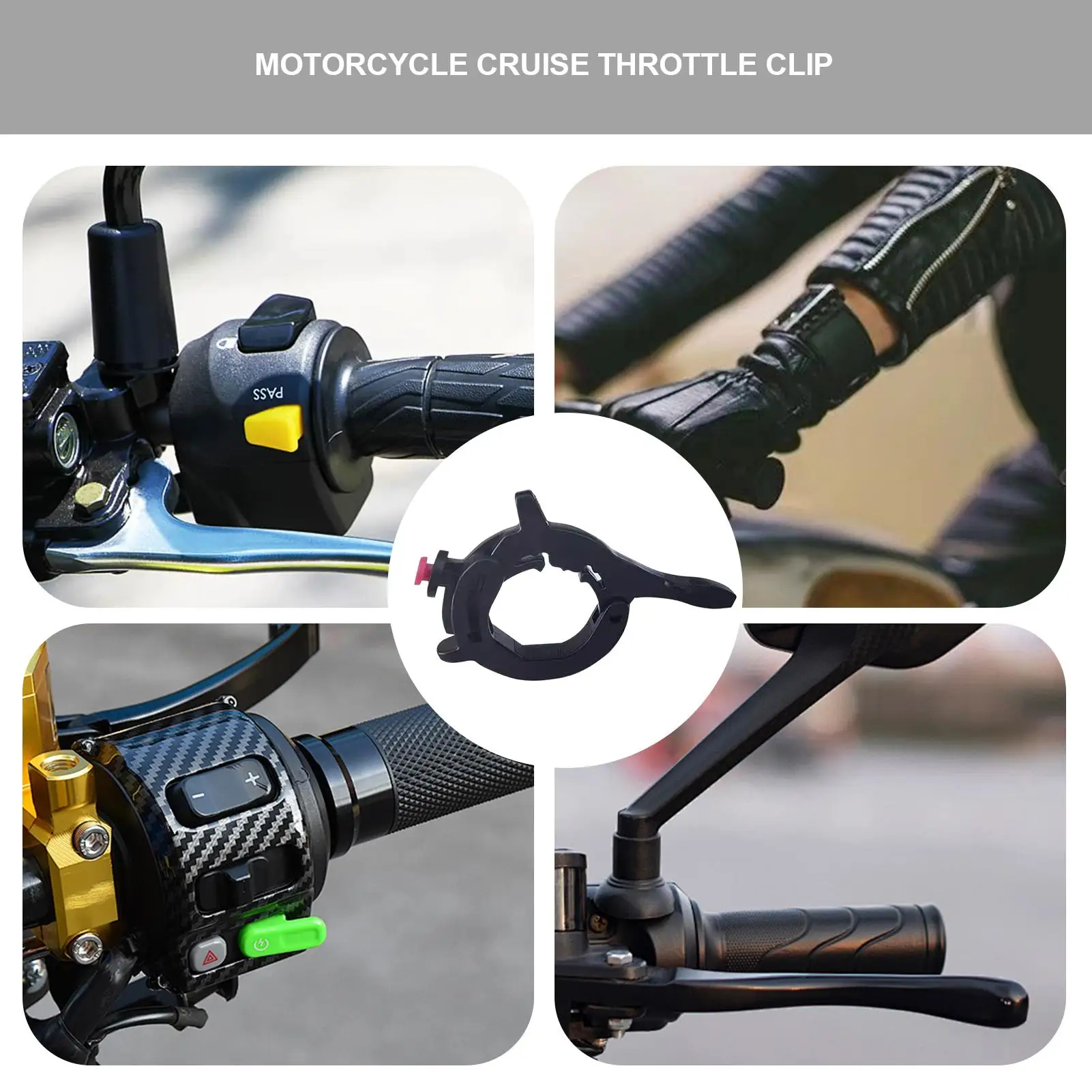 

1pcs Motorcycle cruise Control Throttle clamp Suitable non-slip Abs handlebar grip enhances riding safety and comfort Easy Grip
