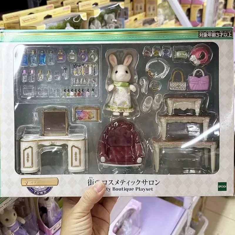 

Sylvanian Anime Girl Figures Garden Series Happy Makeup Room Beauty Salon Rainbow Castle School Bus Tree Cabin Families Kids Toy