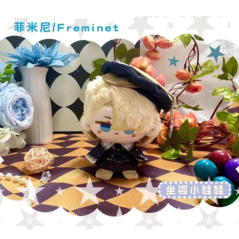 12 cm Lyney poupées en peluche pendentif porte-clés Lynette jouets en peluche sac à dos Genshin Impact poupées Freminet mignon Fans enfants cadeau de noël