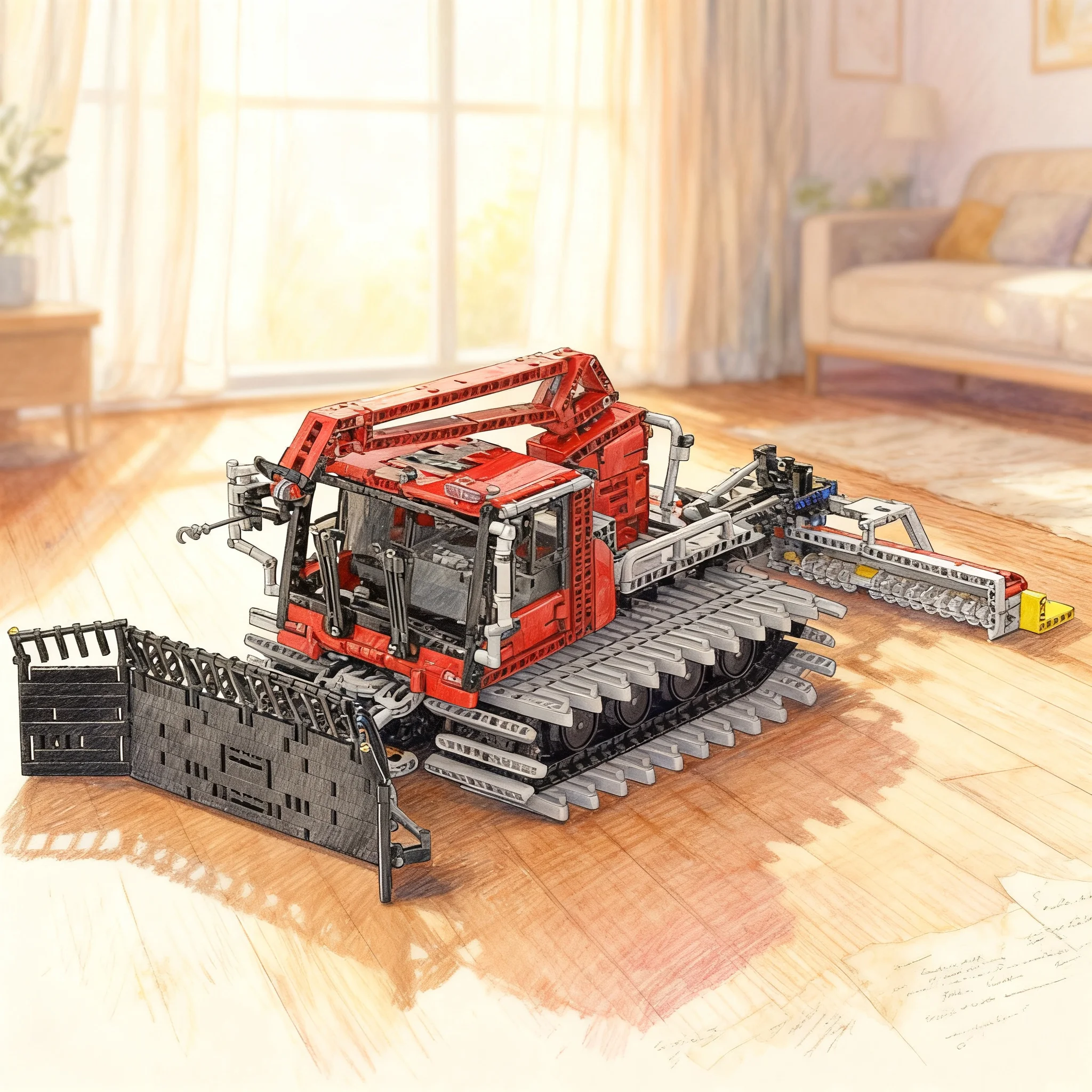 3034pcs MOC Technical C Pistenbully W Model Toy Building Blocks Architecture Christmas Gift Education DIY Birthday Brick Kids