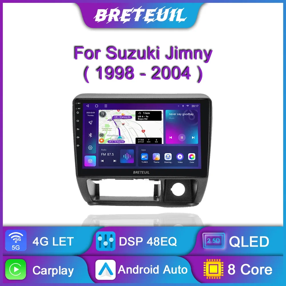 Автомагнитола для Suzuki Jimny 1998 1999 2000 2001 2002 2003 2004 Android мультимедийный плеер Carplay GPS навигация QLED сенсорный экран авто стерео WIFI DSP