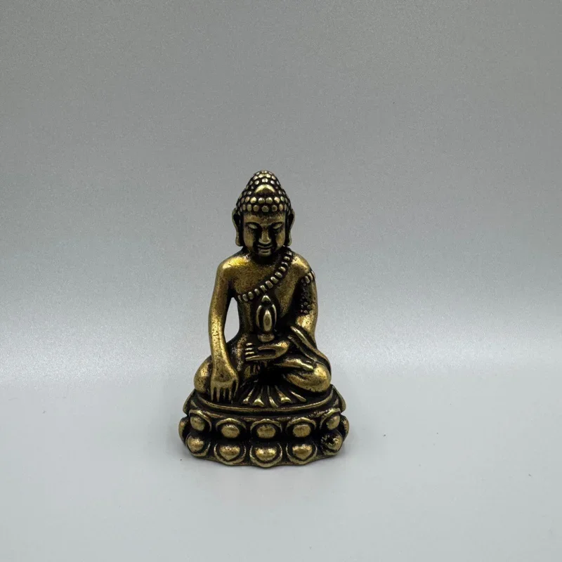 Sanbao Ornaments Bhaisajyaguru Sakyamuni Small Copper Statue Pocket Buddha