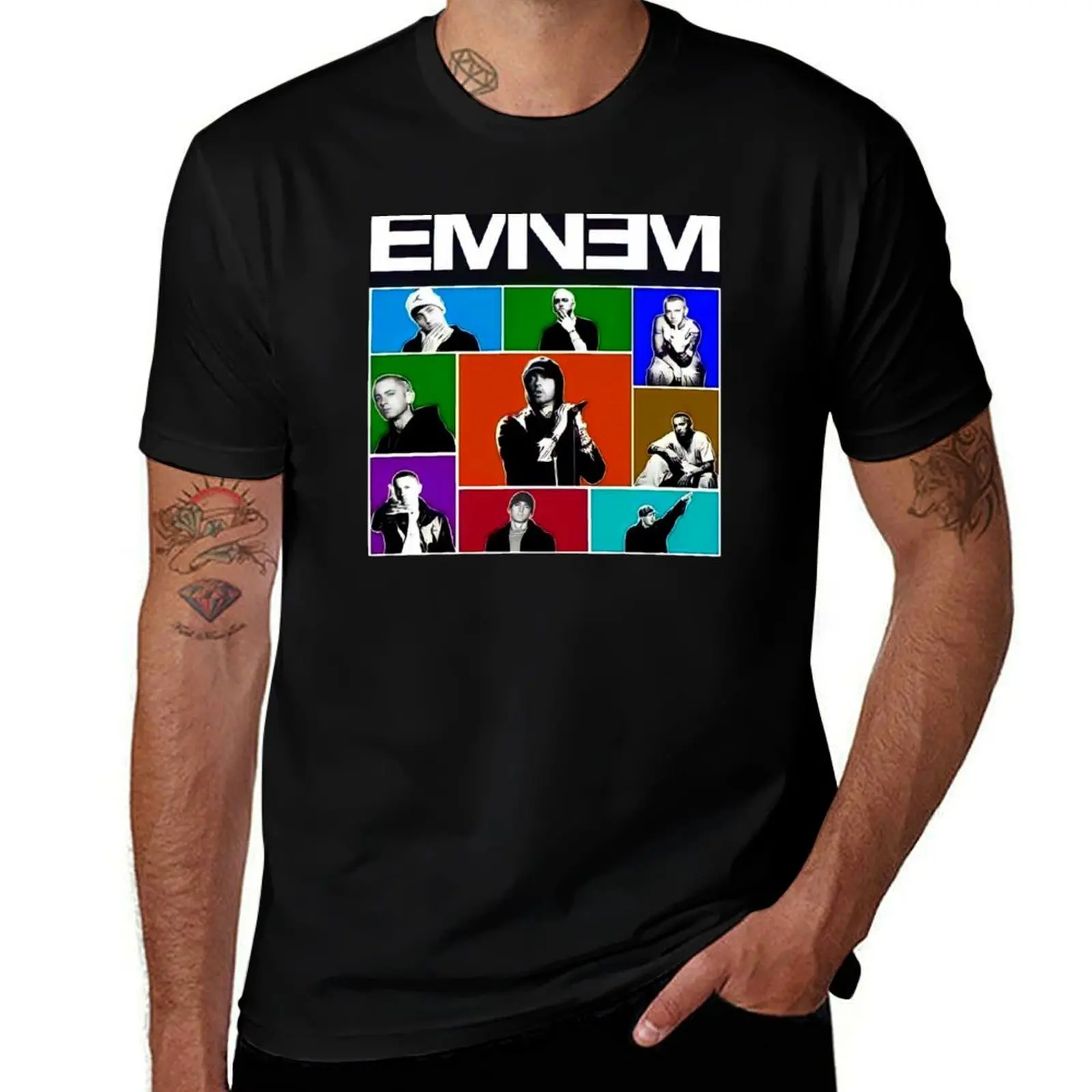 

Mosaic Eminem T-Shirt cotton tshirt 100% man t shirt cotton man t shirt heavy cotton T-Shirt