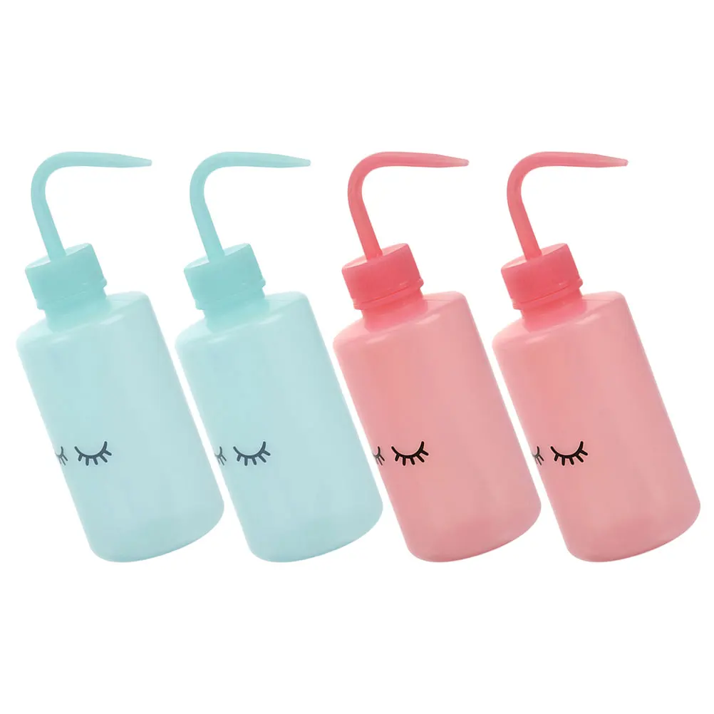 

4 Pcs Elbow Bottle Precise Watering Squirt Bottles Squeeze Curved Mouth Decorative Wash Plastic Practical