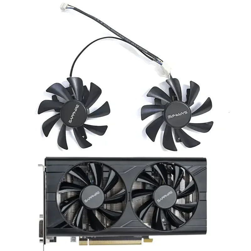 Оригинальный 85 мм 4-контактный FD9015U12D T 129215 Вентилятор SU GPU подходит для видеокарты Sapphire RX580 2048SP 8G D5 Platinum Edition V2