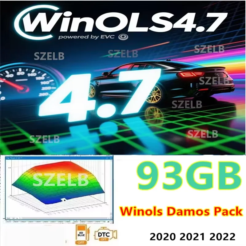 Winols 4.7 +93GB Damos Files 2022 2021 2020  ECM TITANIUM 26100 ECU Programming Tool Software+  + Immo Service Tool V1.2