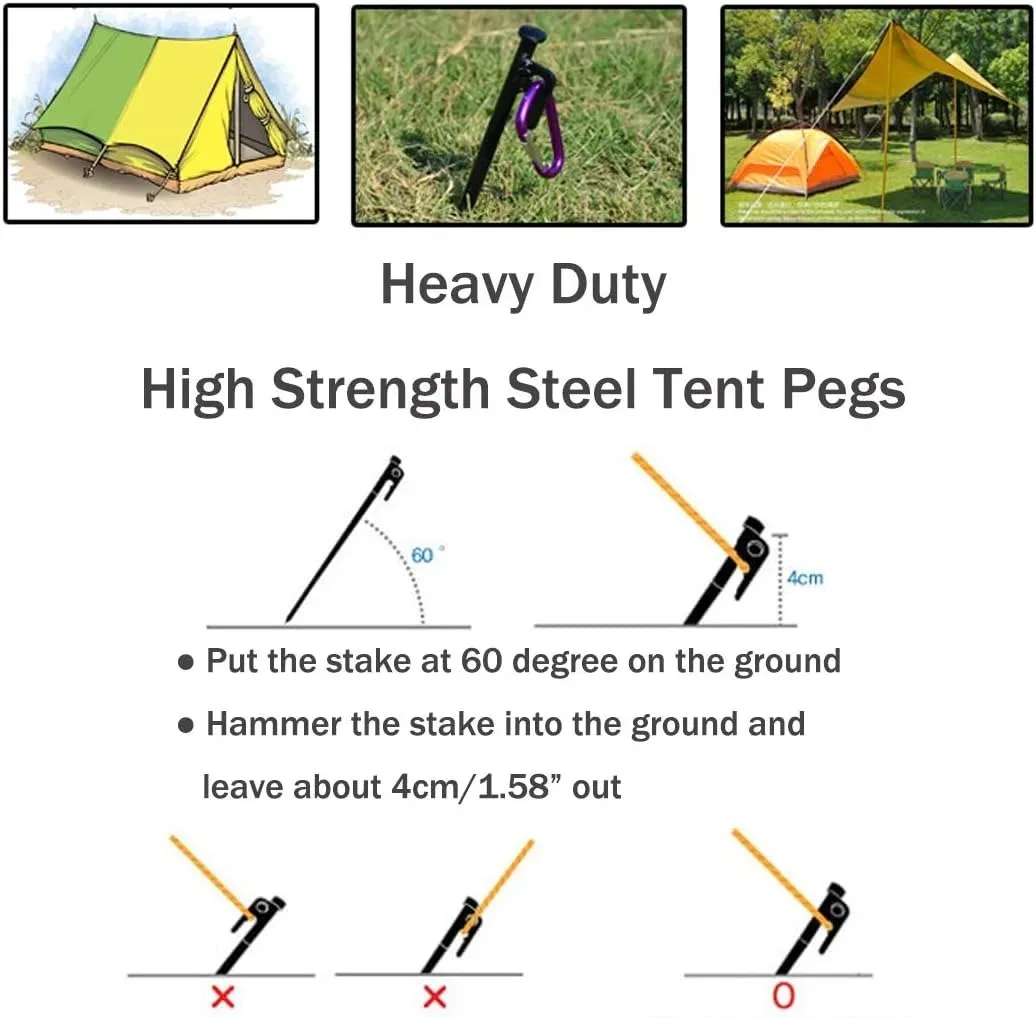 15/20/30cm Duty Heavy Tent Pegs Picnic Camping Tent Stakes Ground Nails Hiking Camp Supplies Accessories Camp Equipment - view 4