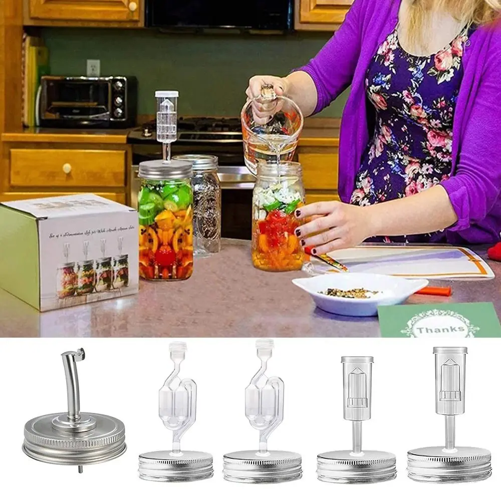 Tapas para latas, tapa con boquilla de aceite para tarro con esclusa de aire, tapa para tarro de masón de boca ancha y Regular para aderezo de ensalada de cóctel de oliva y tarro de 70mm y 86mm