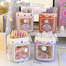 Creative Pen Holder Cartoon Cute Multi grid Pig Pen Holder Student Office Stationery Pig Nose Pen Holder Drawer Pen Holder