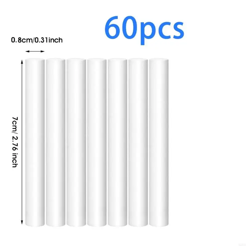 2025 جديد 60pcs استبدال مرشح الإسفنج العصي للنشرات بالموجات فوق الصوتية ومكتب سيارات Mini Miniidiviers ترطيب المنزل