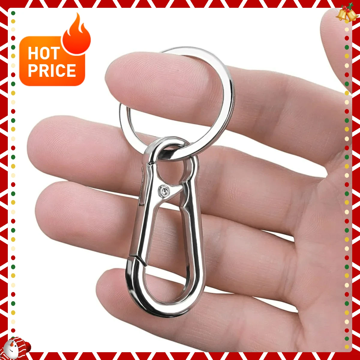 

4Pcs Carabiner Clip Keychain Metal Carabiner Shape Key Ring Keyring Key Holder Clips Hook Holder Organizer for Car Keys Finder f