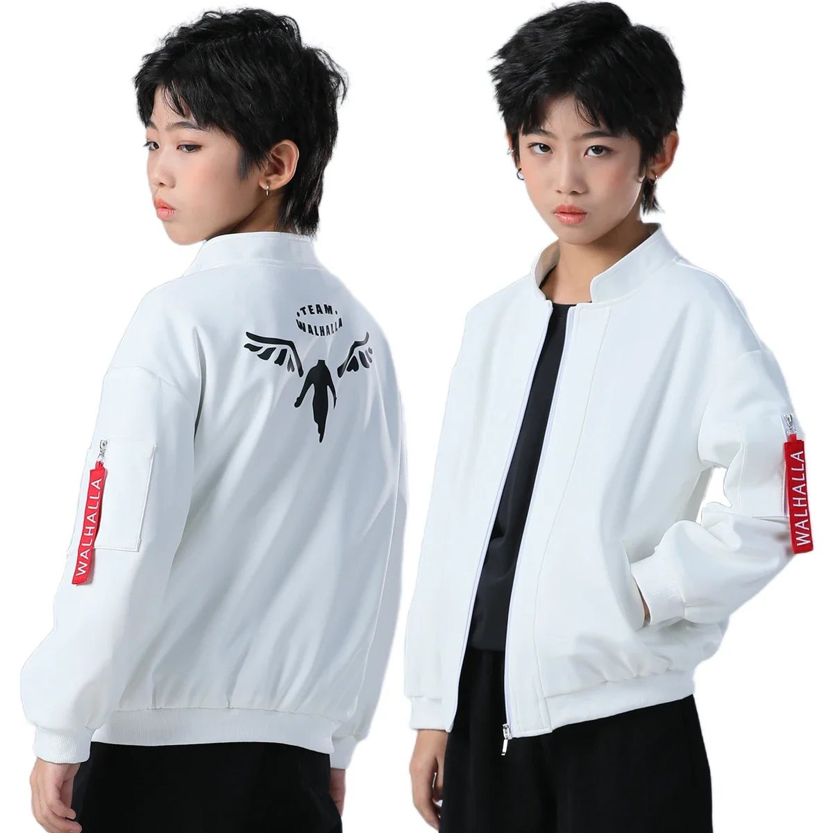 

Cosplay Tokyo Valhalla Kid Cosplay Anime Costume Kazutora Hanemiya Children White Jacket Casual Wear Coat Christmas Halloween