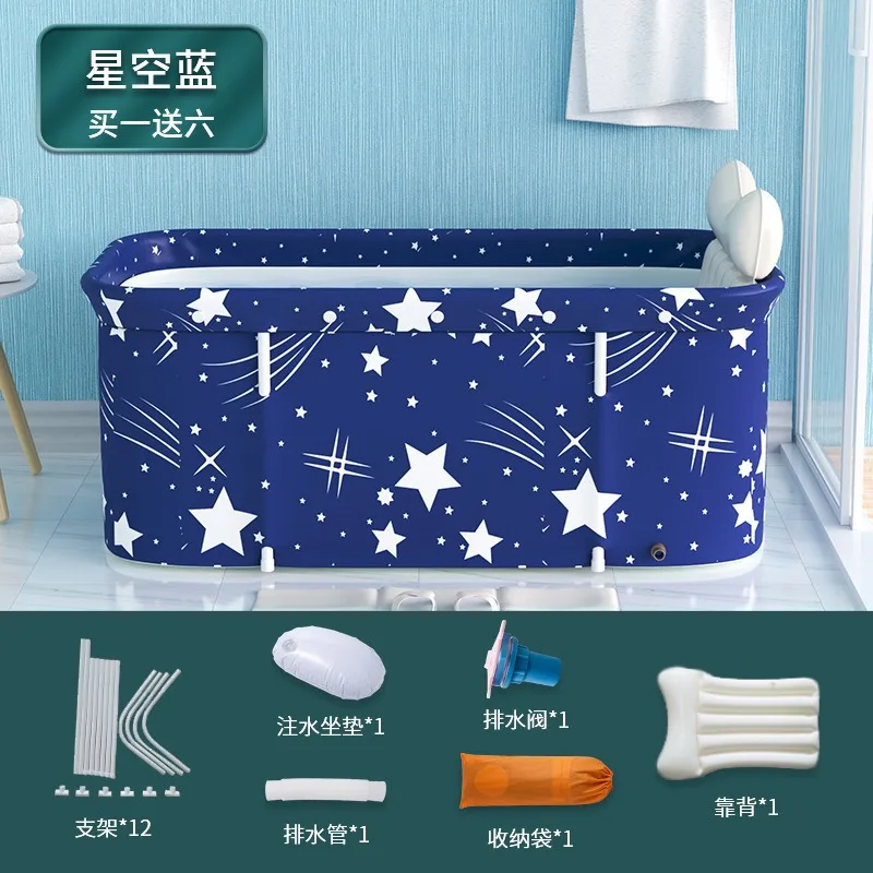 Rectangular Foldable Bathtub, Reclining Inflatable Bath Tub , Portable Collapsible Soaking Tub for Home Travel ,In stock,SSN