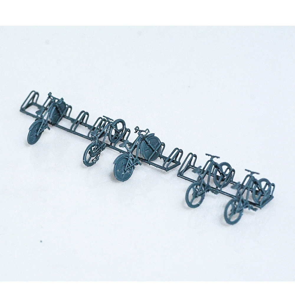 Bicycles 5pcs Bikes Parking Racks Model Trains Layout Yao's Studio LYTS042 1/87 1/64 HO Scale