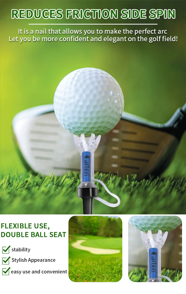 Caiton 5-teiliges magnetisches Golf-Tee-Set aus Kunststoff, 360 ° Bounce, 3 Größen – Premium-Golfzubehör zur Verbesserung der Genauigkeit und Leistung – Detail 5