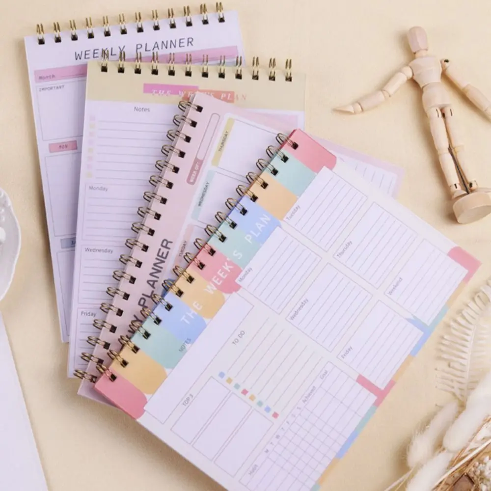 Weekly Plan 2025 Planner Notebook Time Organizer Schedule Journal A5 Planner Notepad Efficiency Daily Planner Reminder