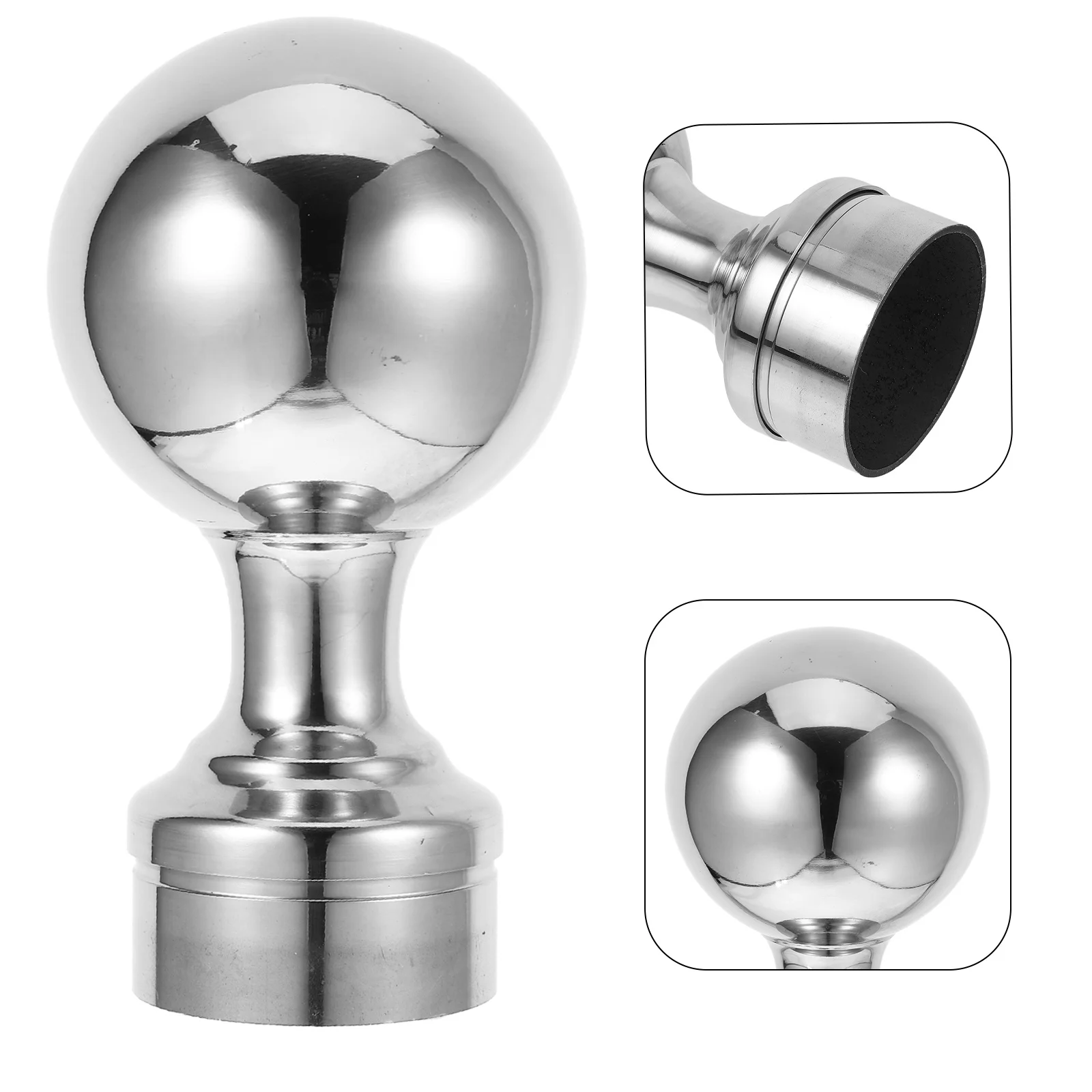 

5Inch Stainless Steel Post Cap Dome Top Ball for Fence Deck Lamp Mailbox Stair Railings Outdoor Weatherproof Spherical Hardware