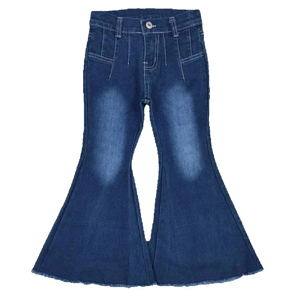 

New Design Kids Clothes Girls Jeans Pants Boutique Baby Girls Denim Bell Pants Fashion Children Clothing Wholesale Girls Jeans