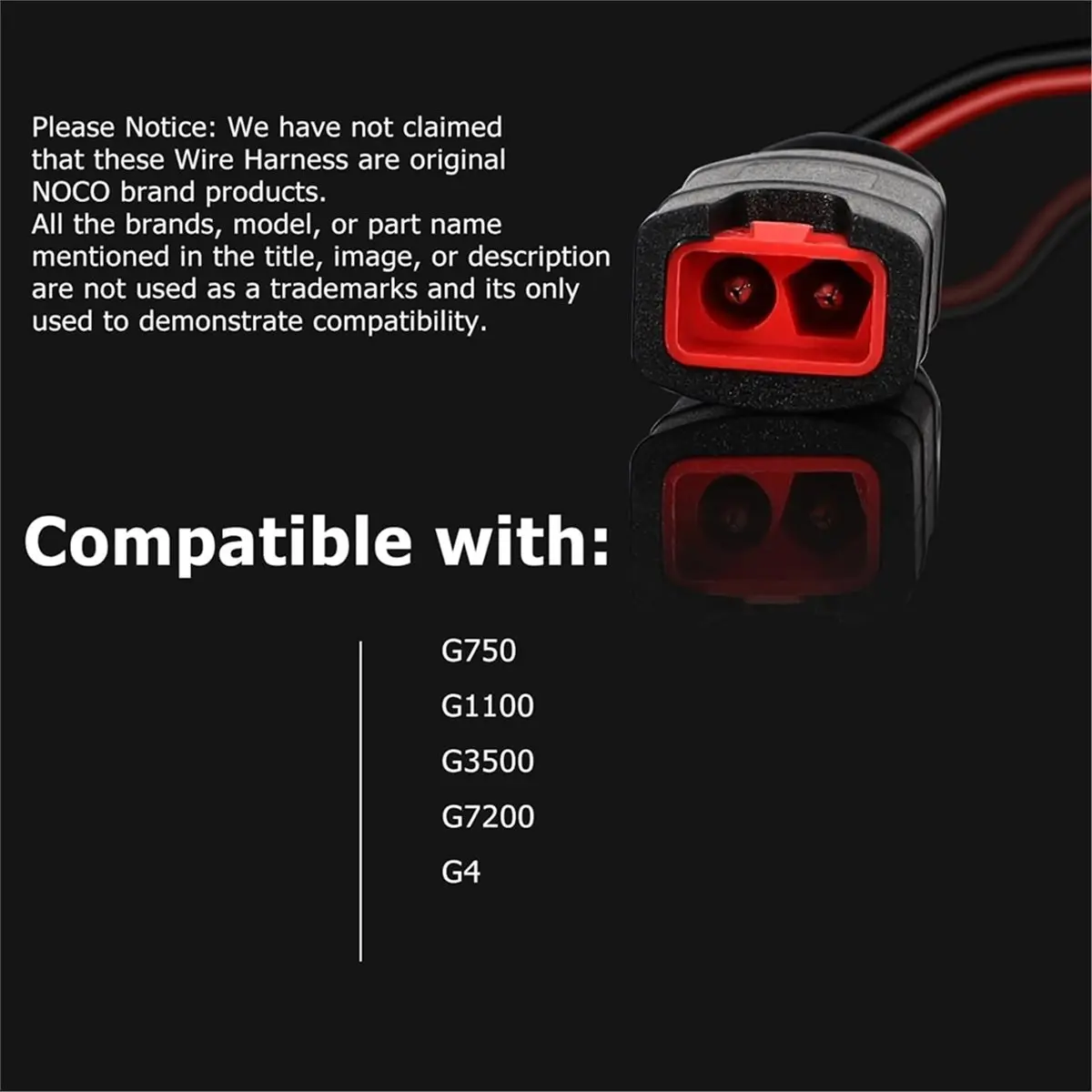 HAPPY EVER 2 Pack Wires Harness for GC008 X-Connect M10 (3/8in) XL Eyelet Terminal,Smart Batteries Trickle Charger Cable