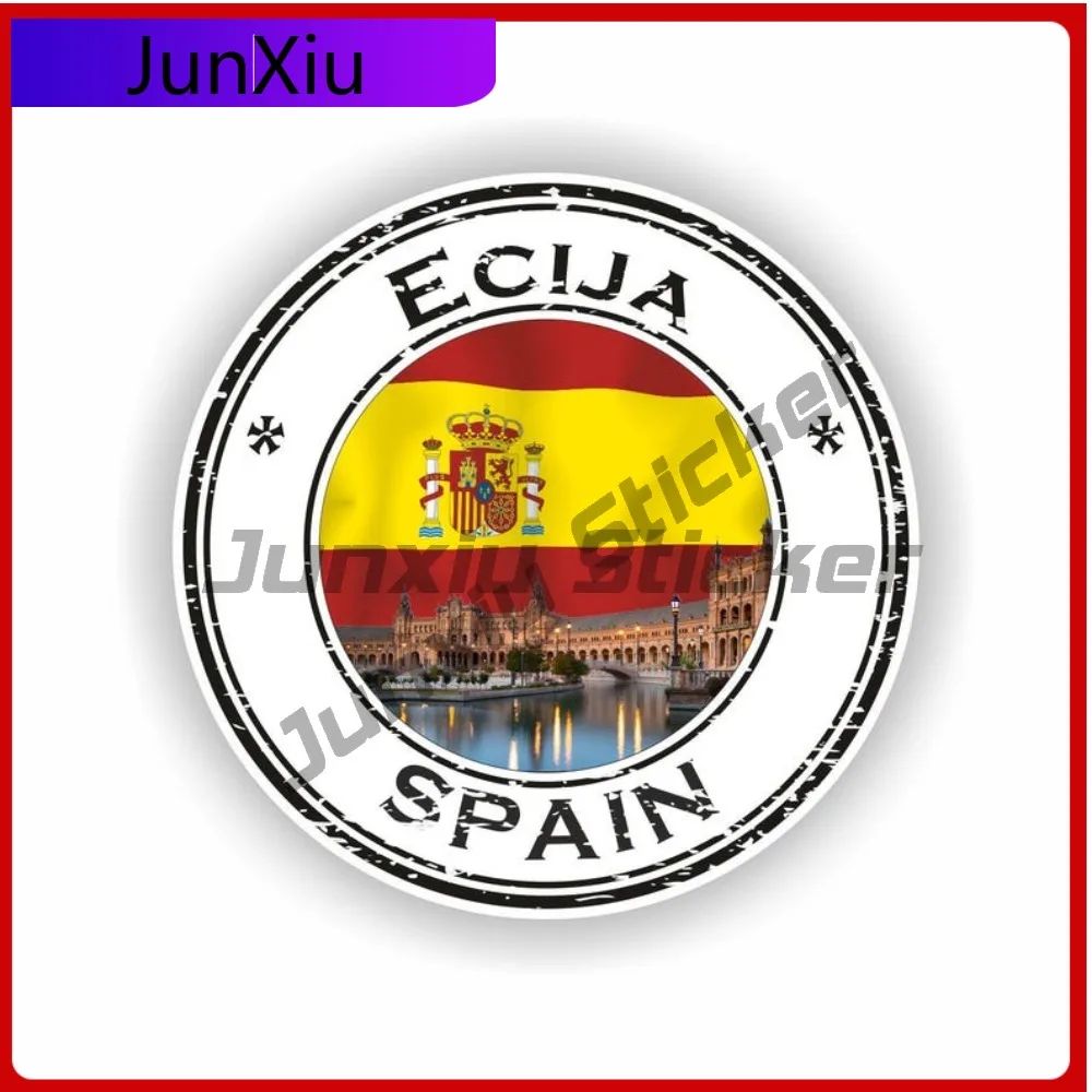 

Ecija Spain Seal Trendy Truck Waterproof Accessory Round Emblem Sticker Sticker Sticker Sticker Accessory Cute Cool Unique