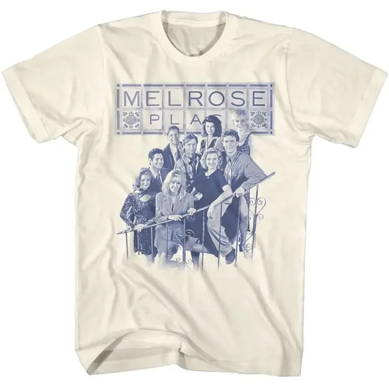 Melrose Place Adult T Shirt Tv Show Group Shot 90'S Classic Beige New Official