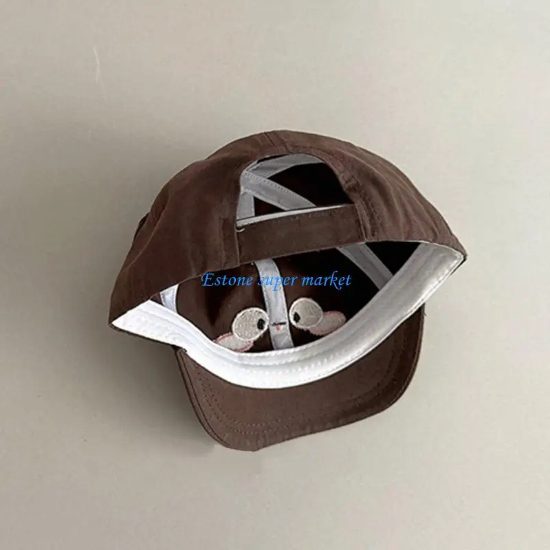 

090B Infant Animal Shaped Baseball Hat Soft Cotton Duck Tongue Caps Adjustable Headwear For Outdoor Sun Shade