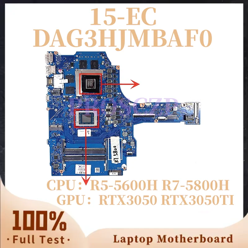 

Материнская плата DAG3HJMBAF0 для ноутбука HP Pavilion 15-EC с процессором R7-5800H/R5-5600H, видеокартой GPU RTX3050/RTX3050TI, DDR4, 100% протестирована, в хорошем состоянии.