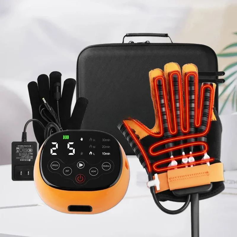 Left Right Stroke Rehabilitation Robot Gloves Heating Hemiplegia Cerebral Infarction Training Tool Heated Hand Finger Exerciser