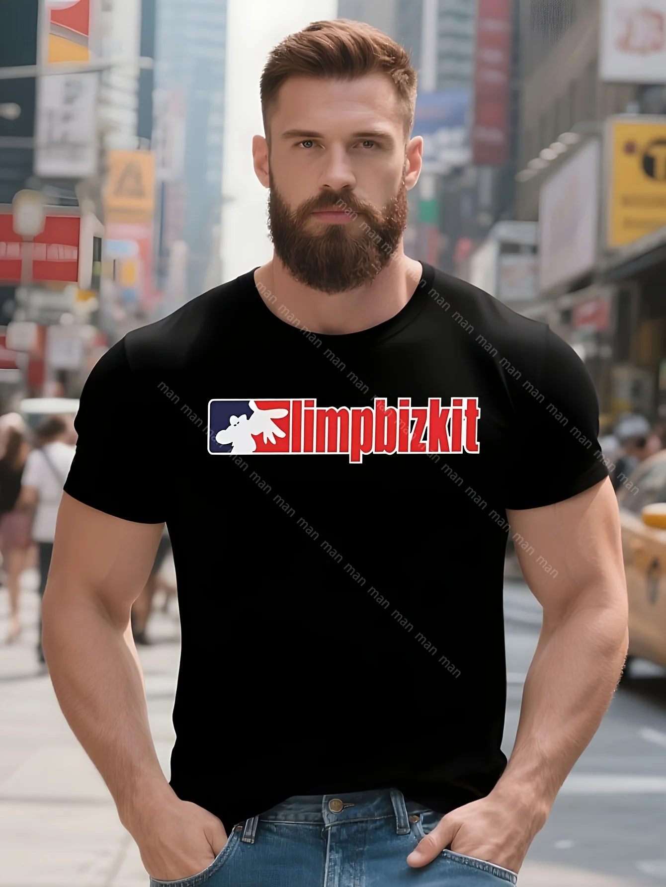 

Мужские футболки Amazing Of Limp Bizkit Is An American Rap Rock, винтажная хлопковая футболка с короткими рукавами, одежда с круглым вырезом