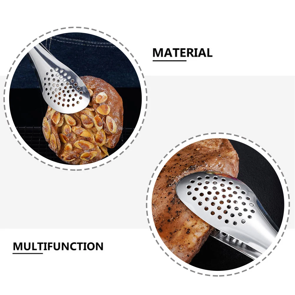 

2pcs Stainless Steel Bbq Tongs Barbecue Clamps For Outdoor Grilling Cooking Kitchen Gadgets Food Clips Steak Baking Tools