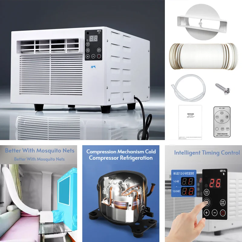 مكيف هواء محمول مع شبكة ضد الب - مراجعة Outdoor Camping Air Conditioner وسعره