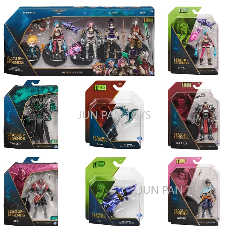 League of Legends The Champion Collection Jinx Darius Yasuo Thresh Zed Classic Games Action Figure Die Cast True Metal Weaponry