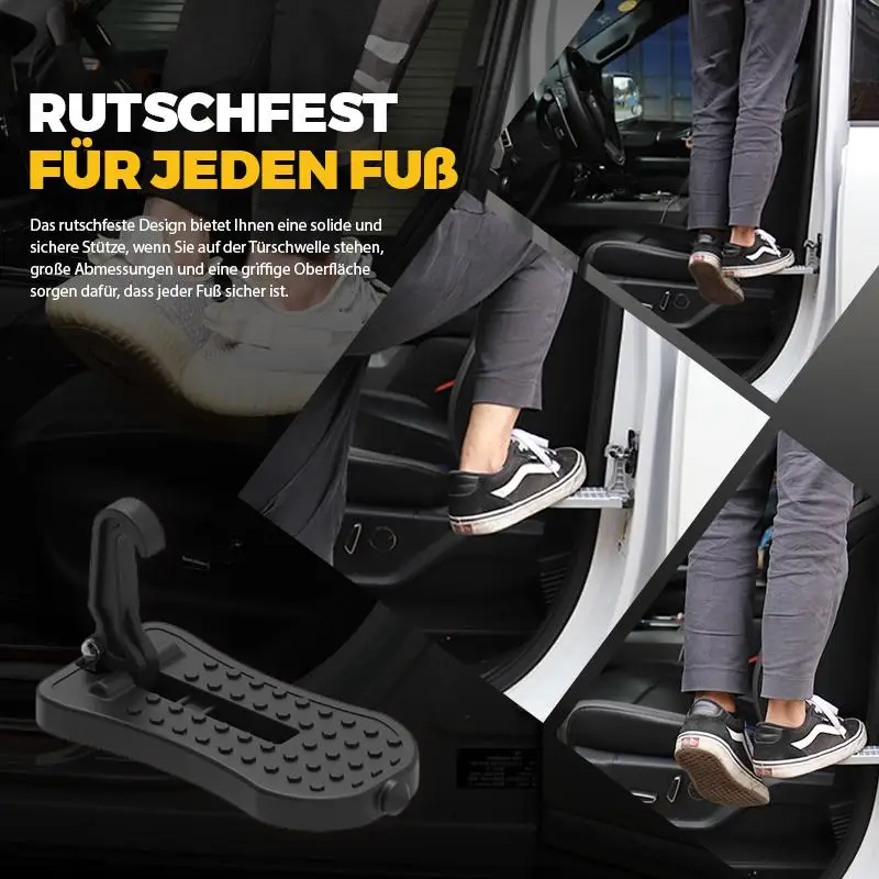 Multifunction Foldable Car Roof Rack Step Car Door Step Universal Latch Hook Auxiliary Foot Pedal Aluminium Alloy Safety Hammer