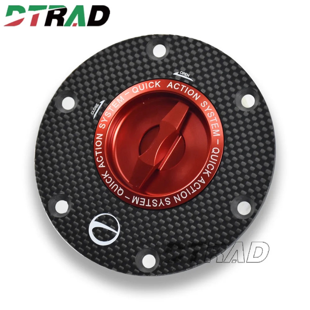 ฝาถังน้ำมันแบบปลดเร็ว คาร์บอนไฟเบอร์ สำหรับรถมอเตอร์ไซค์ Moto Guzzi V100 Mandello/S ปี 2022-2025 พร้อมกุญแจล็อค