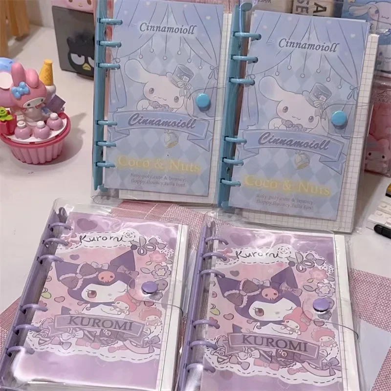 128*200mm 100 sheets Sanrio 6 holes Loose-leaf Book Cartoon Kuromi Cinnamoroll Cute Diary Student Notebook School Stationery